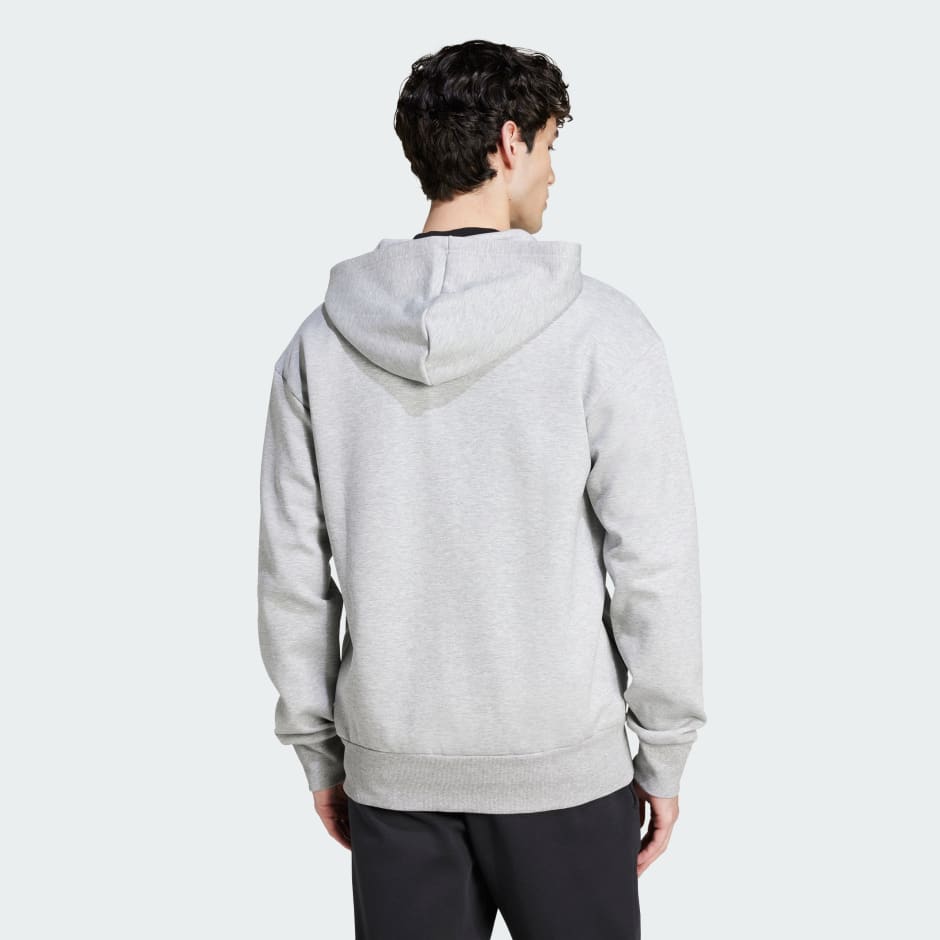 adidas Future Icons Doubleknit Full-Zip Hoodie - Grey