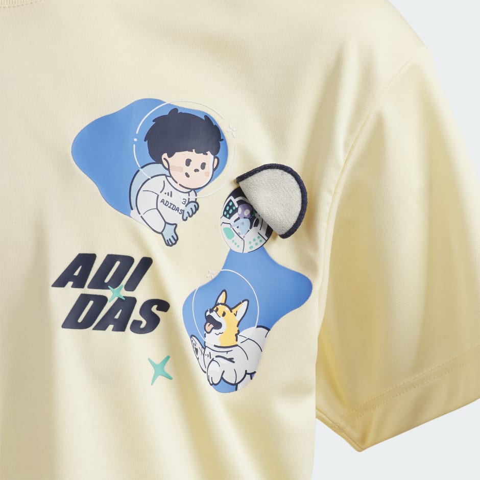 兒童圖案 T 裇及短褲套裝