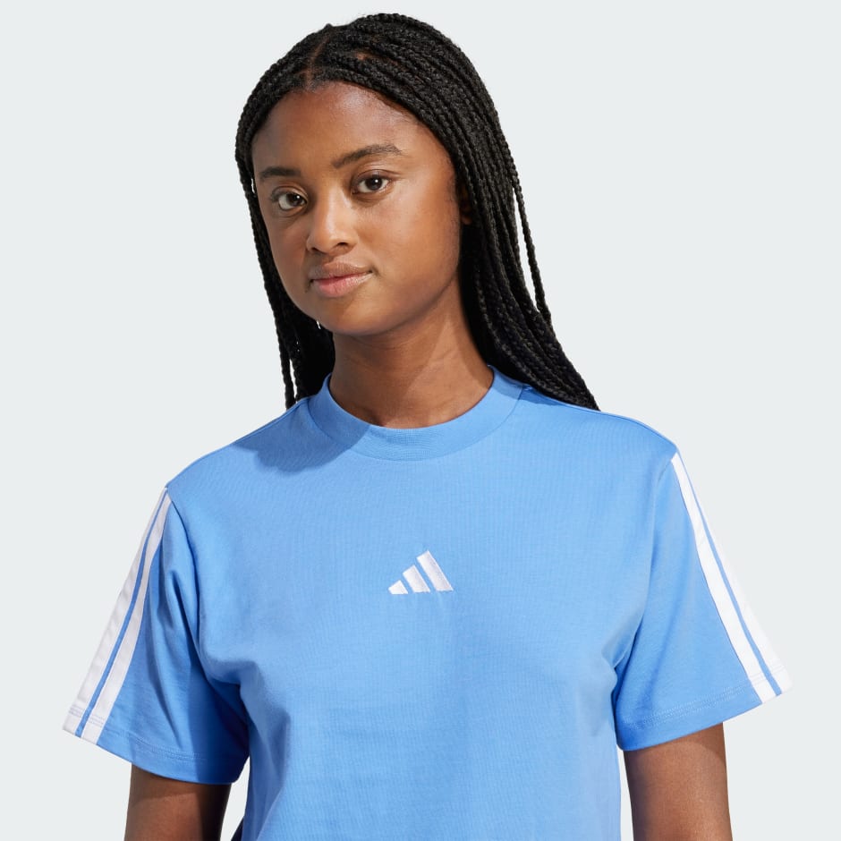 Tricou Essentials de bumbac cu 3 dungi