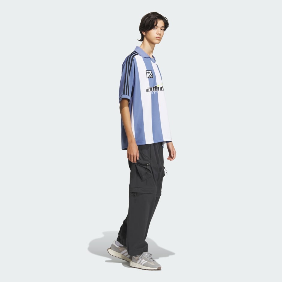 Trefoil Logo Play Football Graphic Short Sleeve Polo Shirt