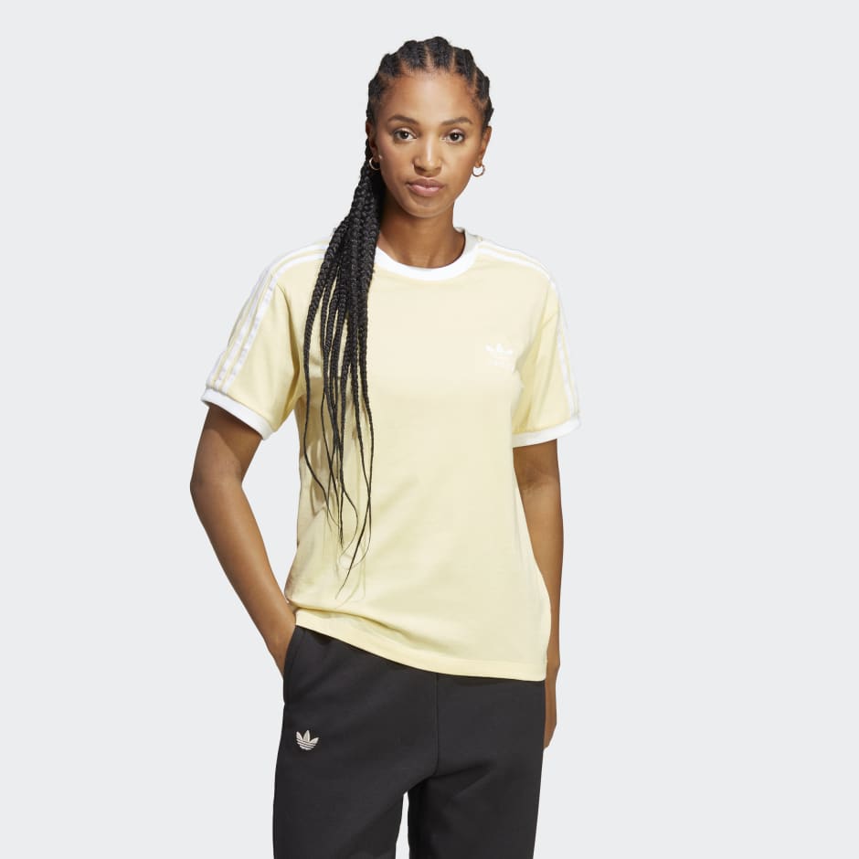 Women's Clothing - Adicolor Classics 3-Stripes Tee Yellow | adidas Oman