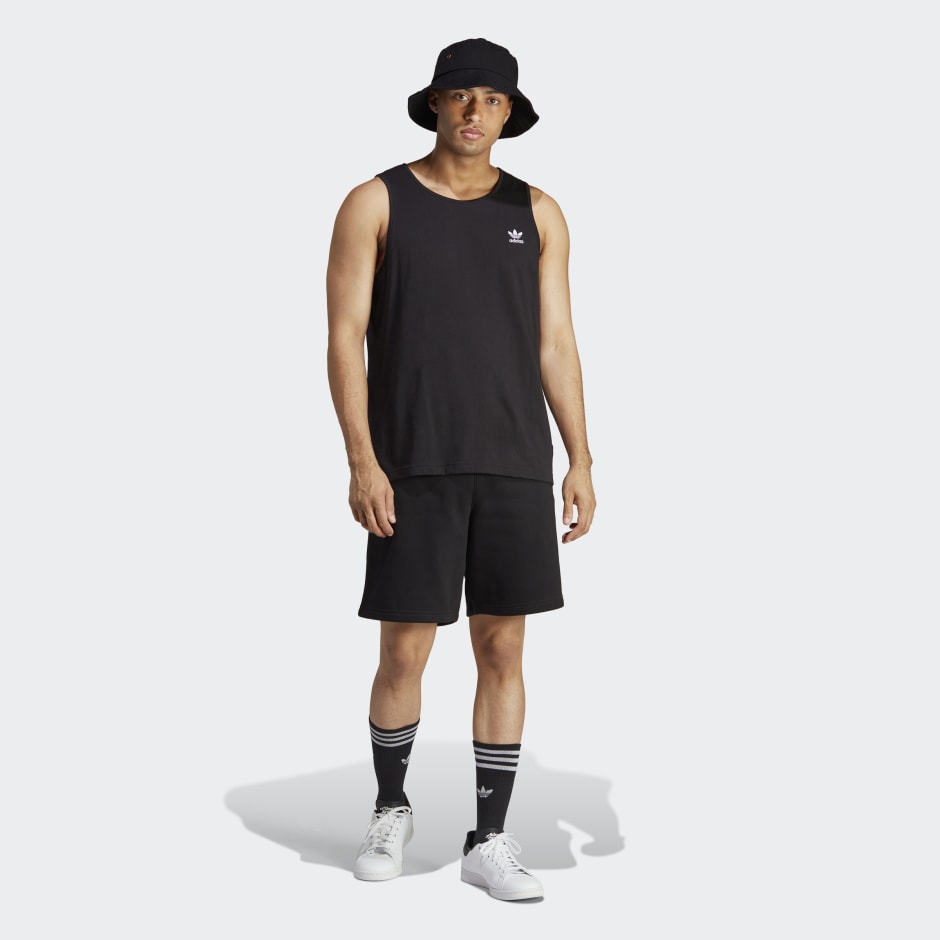 Men\'s Clothing - TREFOIL Black TANK - | ESSENTIALS TOP adidas Bahrain