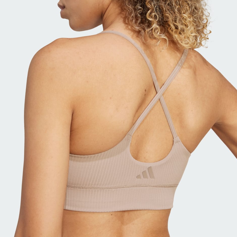 Brassi&egrave;re longue c&ocirc;tel&eacute;e adidas All Me Maintien l&eacute;ger
