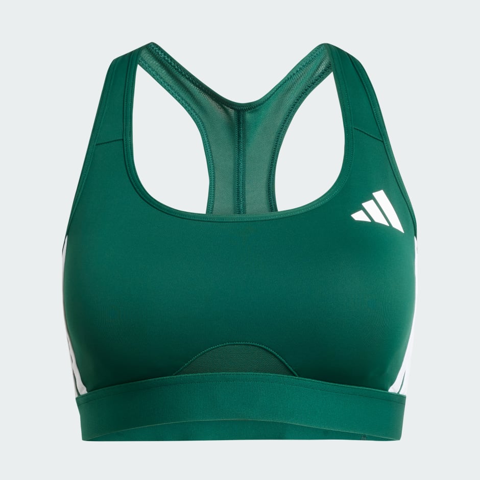 Powerreact Train Medium-Support 3-Stripes Bra