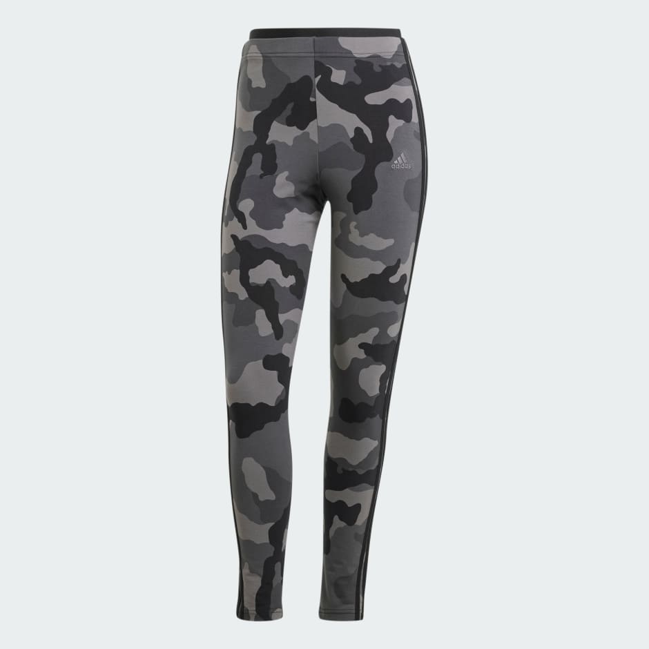 Essentials 3-Stripes Camo Print 7/8 Length Leggings