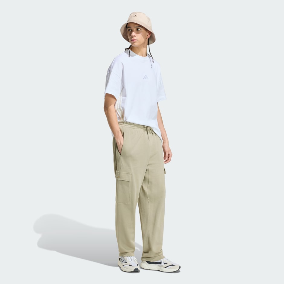 ALL SZN French Terry Loose Cargo Open Hem Pants