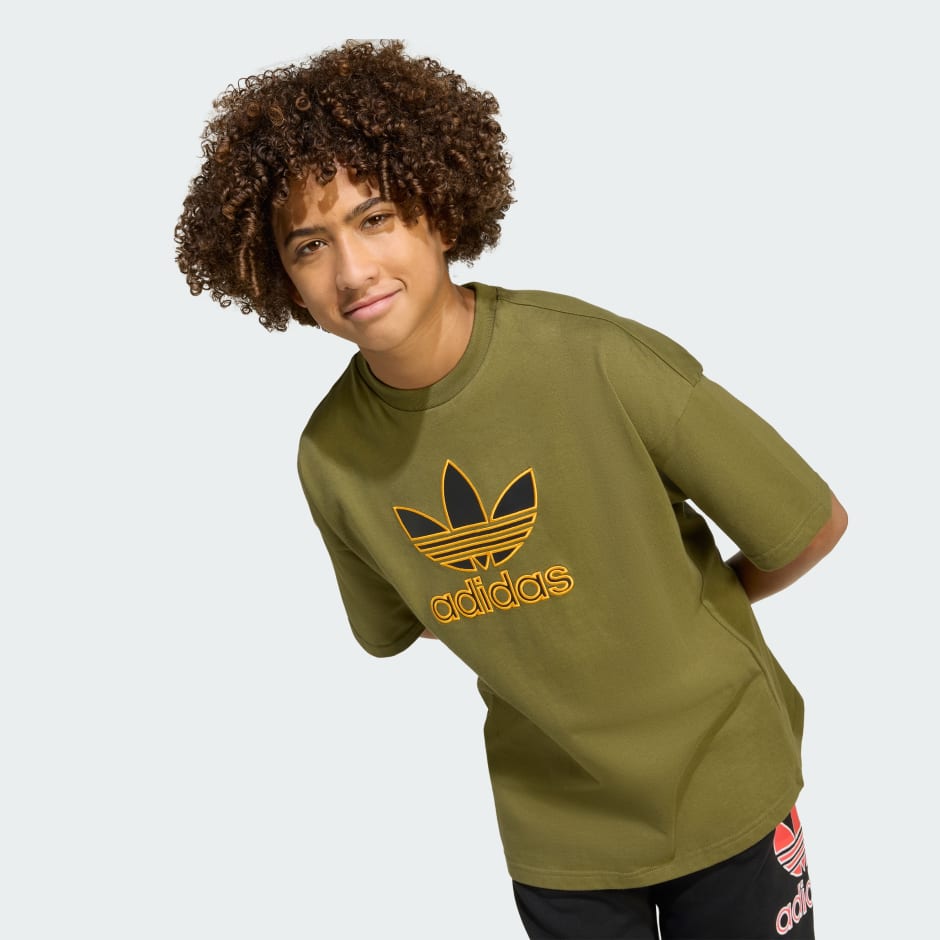 Tricou cu logo Trefoil supradimensionat