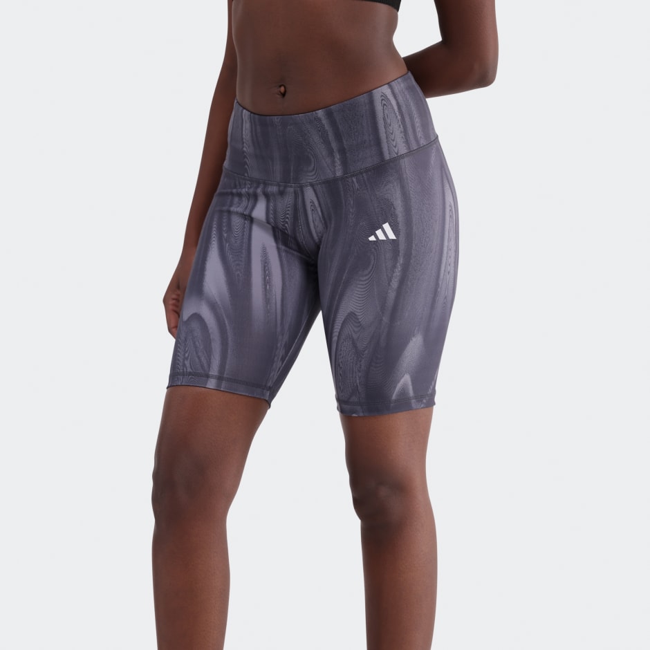 Training Essentials 3-Stripes High-Waisted Short Leggings