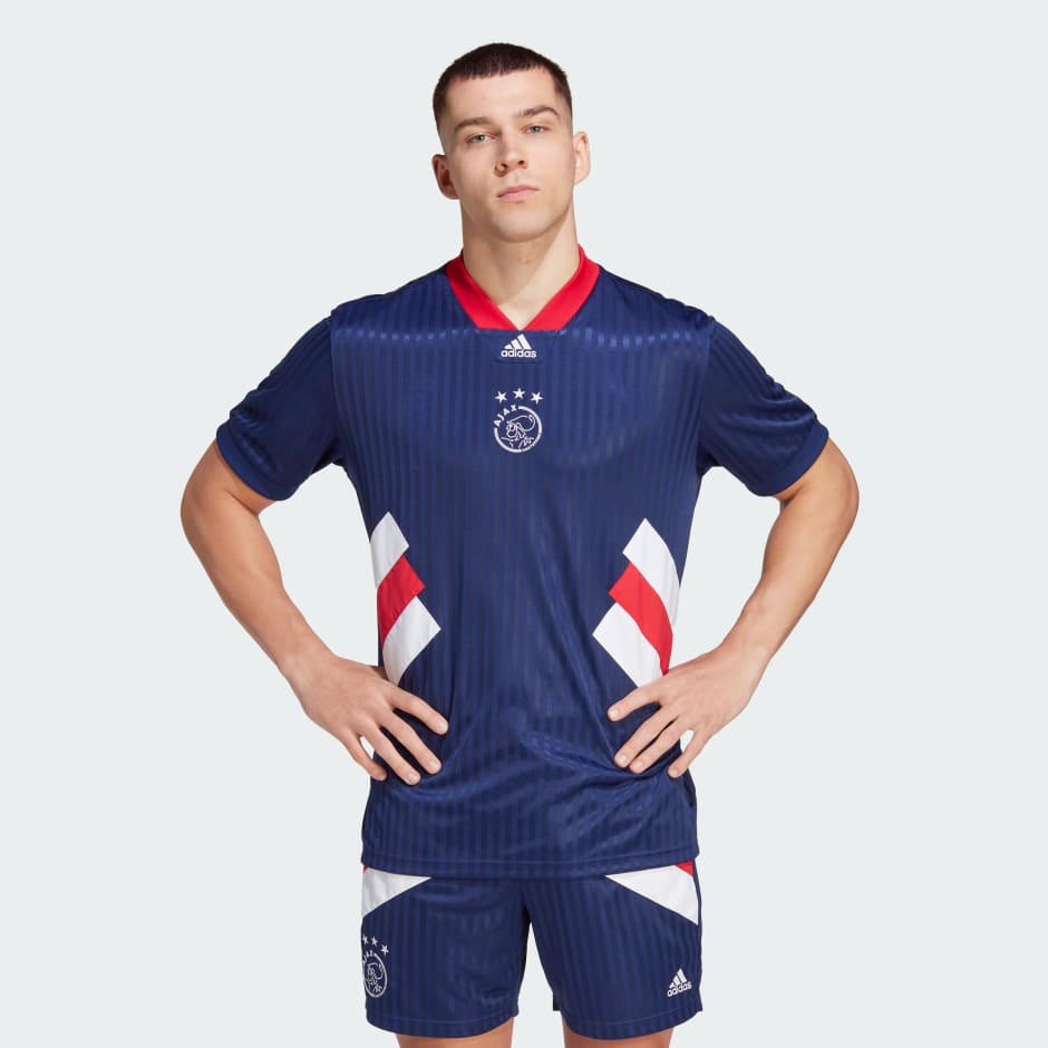 Ananiver Gevoel Probleem adidas Ajax Amsterdam Icon Jersey - Blue | adidas BH