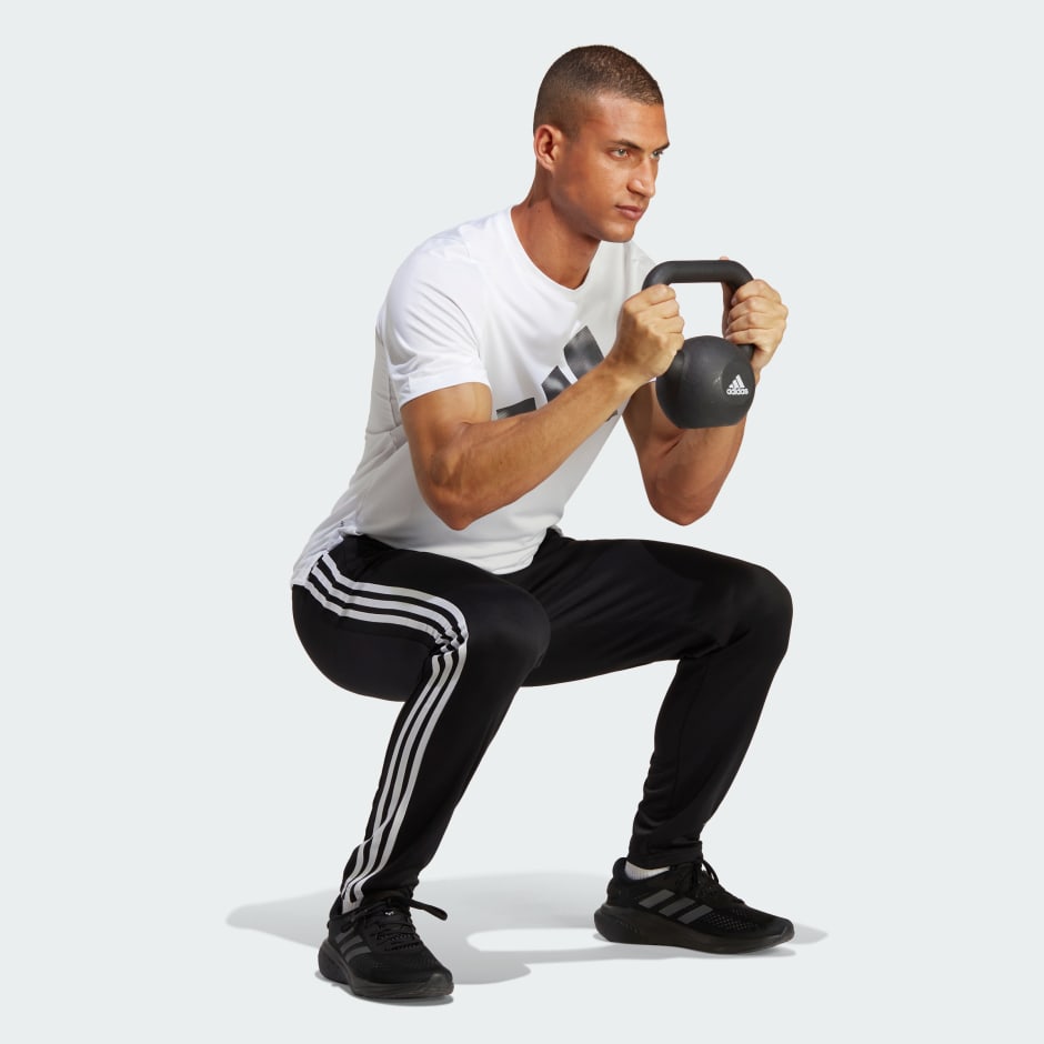 adidas Train Essentials 3-Stripes Training Pants - Black | QA