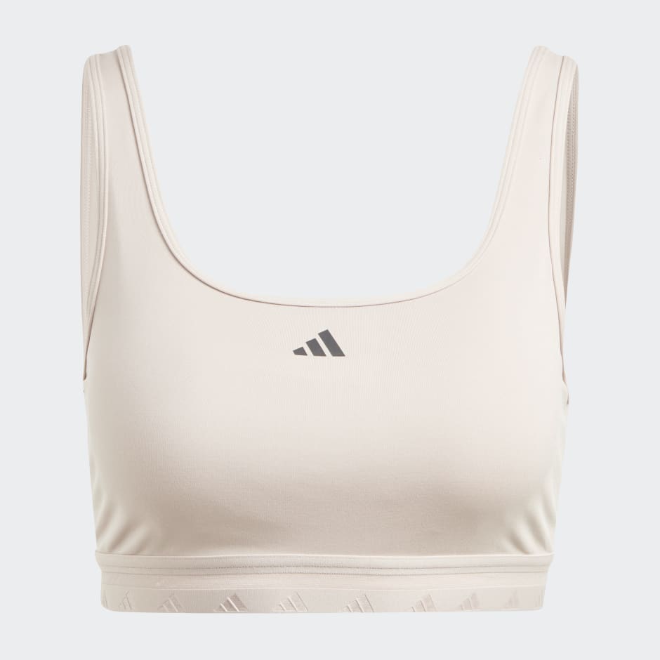 Buy adidas Womens Aeroreact Aeroready Light-Support Sports Bra Clear Pink