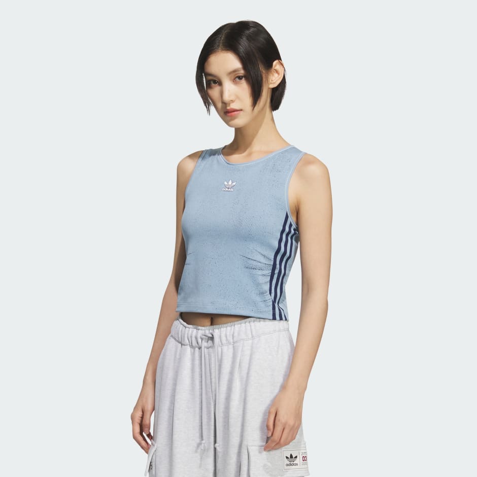 Fake Denim Padded Tank Top