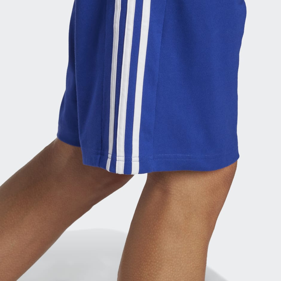 adidas Single Jersey Men\'s Blue - 3-Stripes Shorts Bahrain | Clothing - Essentials