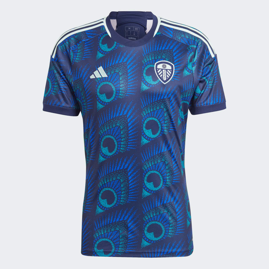 Blue adidas Leeds United FC 2023/24 Away Shirt