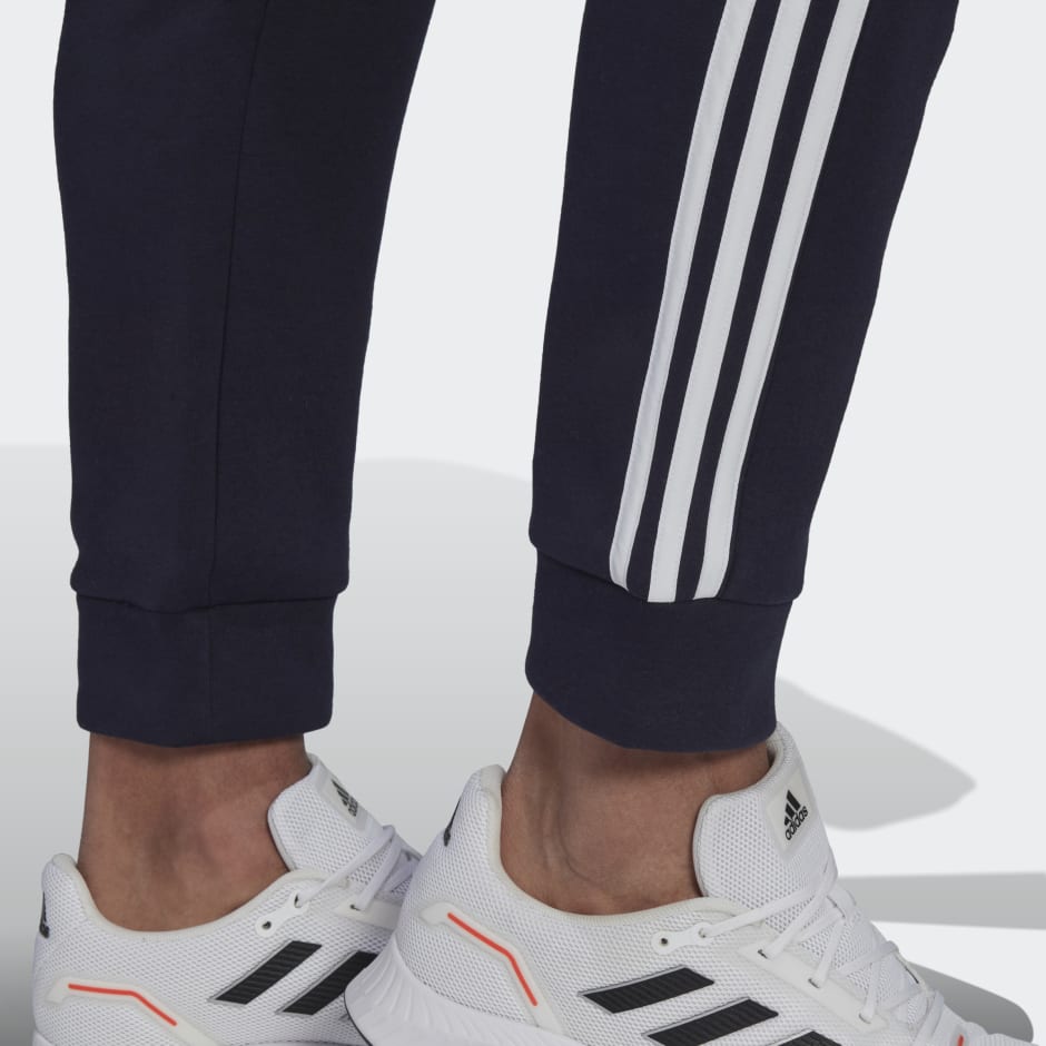 men's adidas essential colorblock fleece jogger pants