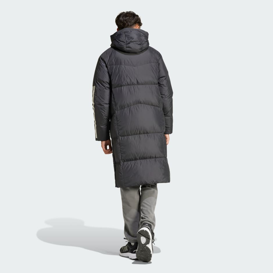 3-Stripes Long Down Jacket Black adidas Hong Kong
