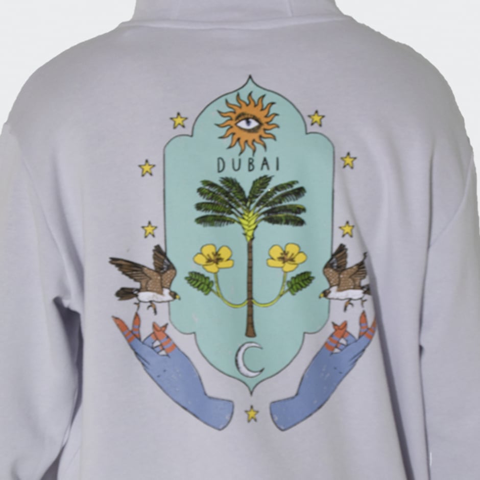 ADIDAS DUBAI NOURIE FLAYHAN GRAPHIC HOODIE