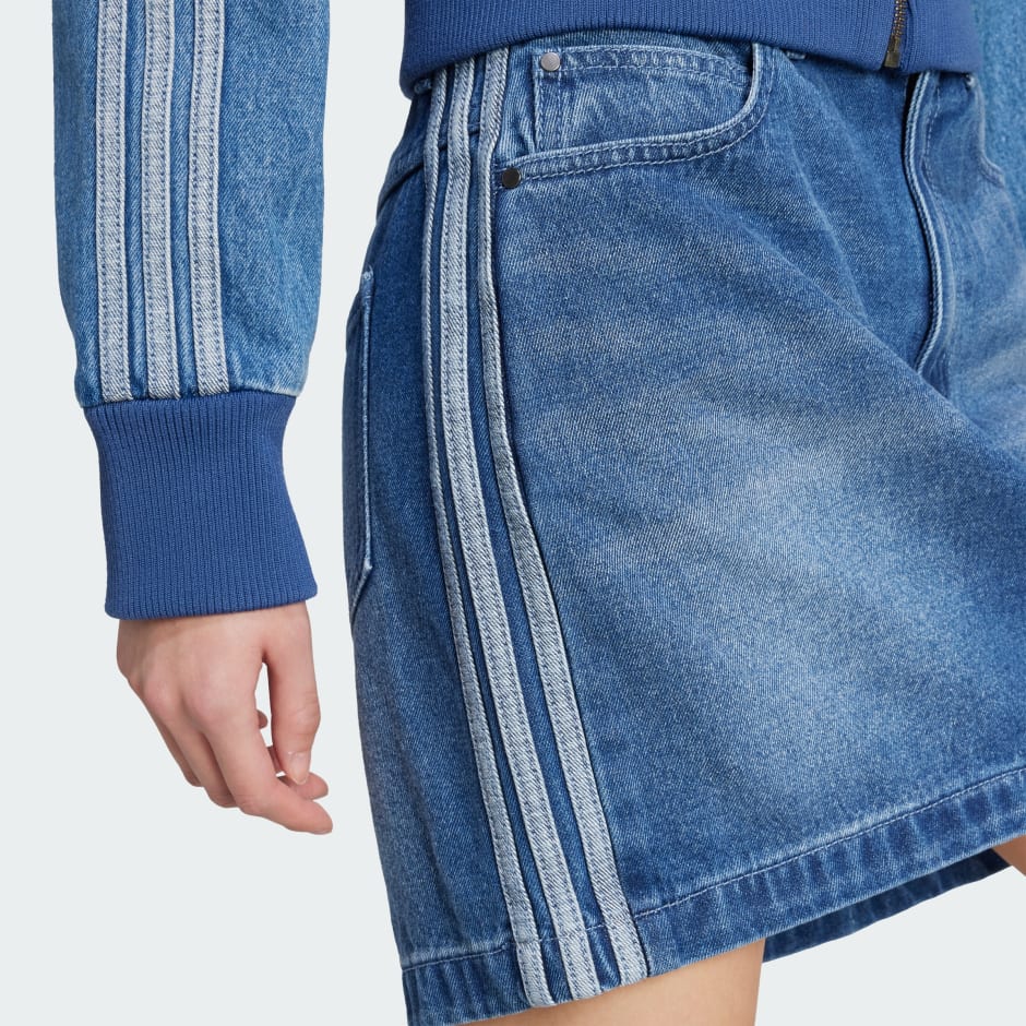 Adicolor 三間牛仔布迷你短裙