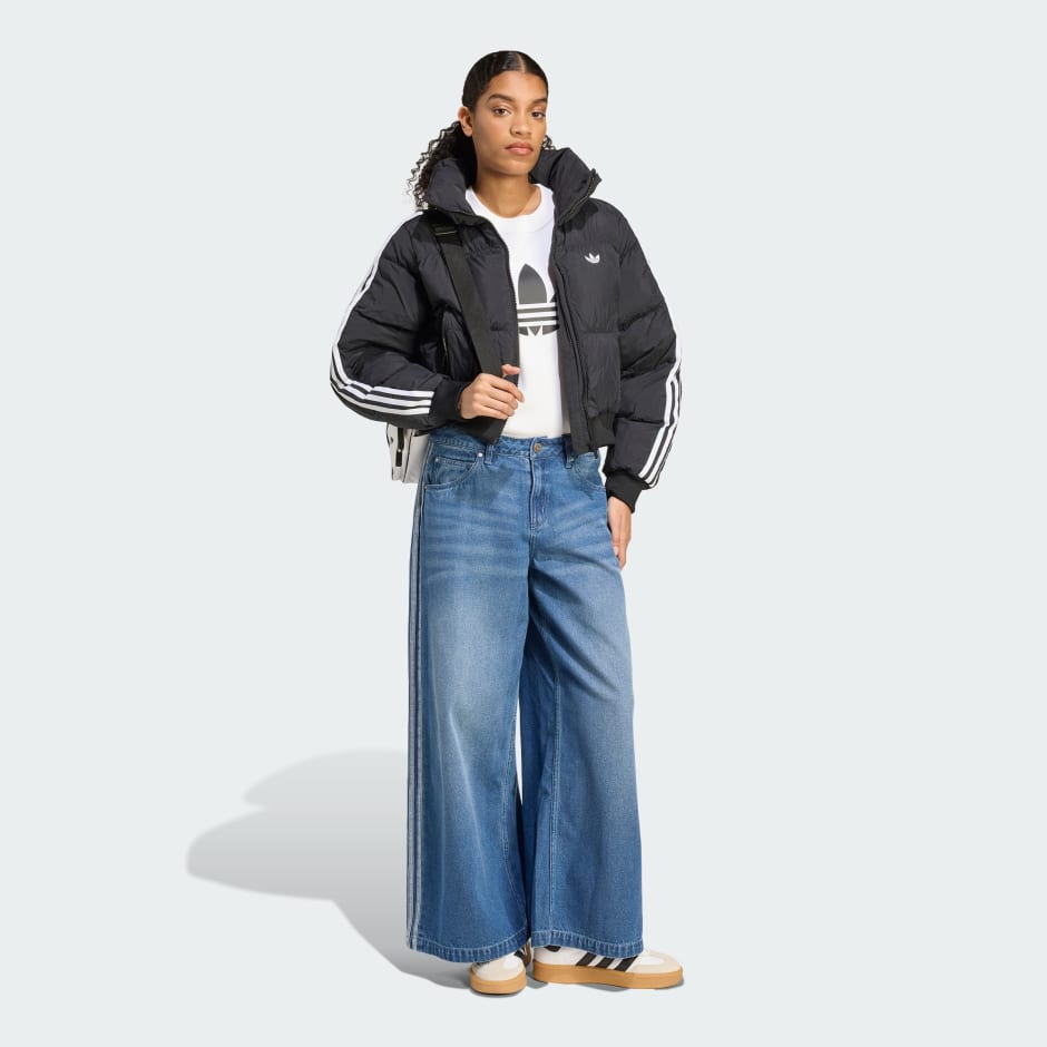 Adicolor Cropped Synthetic Down Puffer Black adidas Hong Kong - Main Image