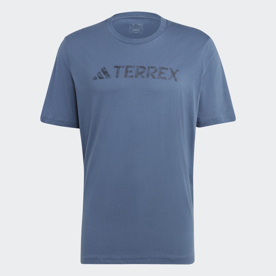 Clothing - Terrex Classic Logo Tee - Blue | adidas South Africa