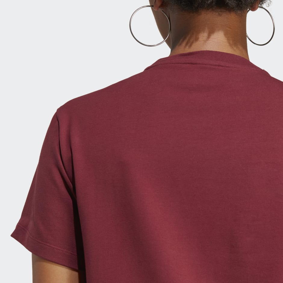 Women's Clothing - Adicolor Classics Trefoil Tee - Burgundy | adidas Oman