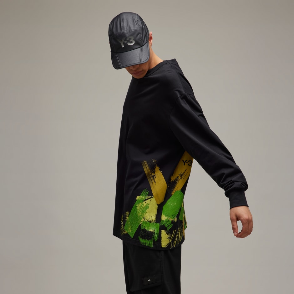 Y-3 Placed Graphic Long Sleeve Tee