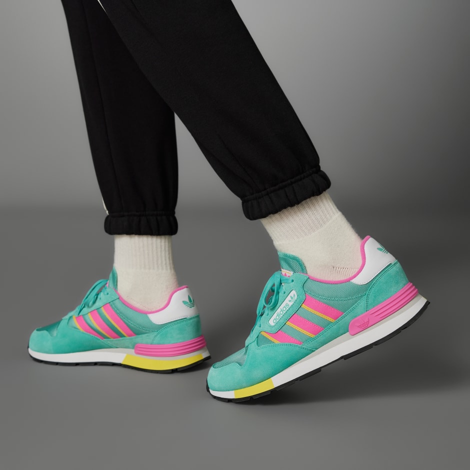 Turquoise best sale adidas sneakers