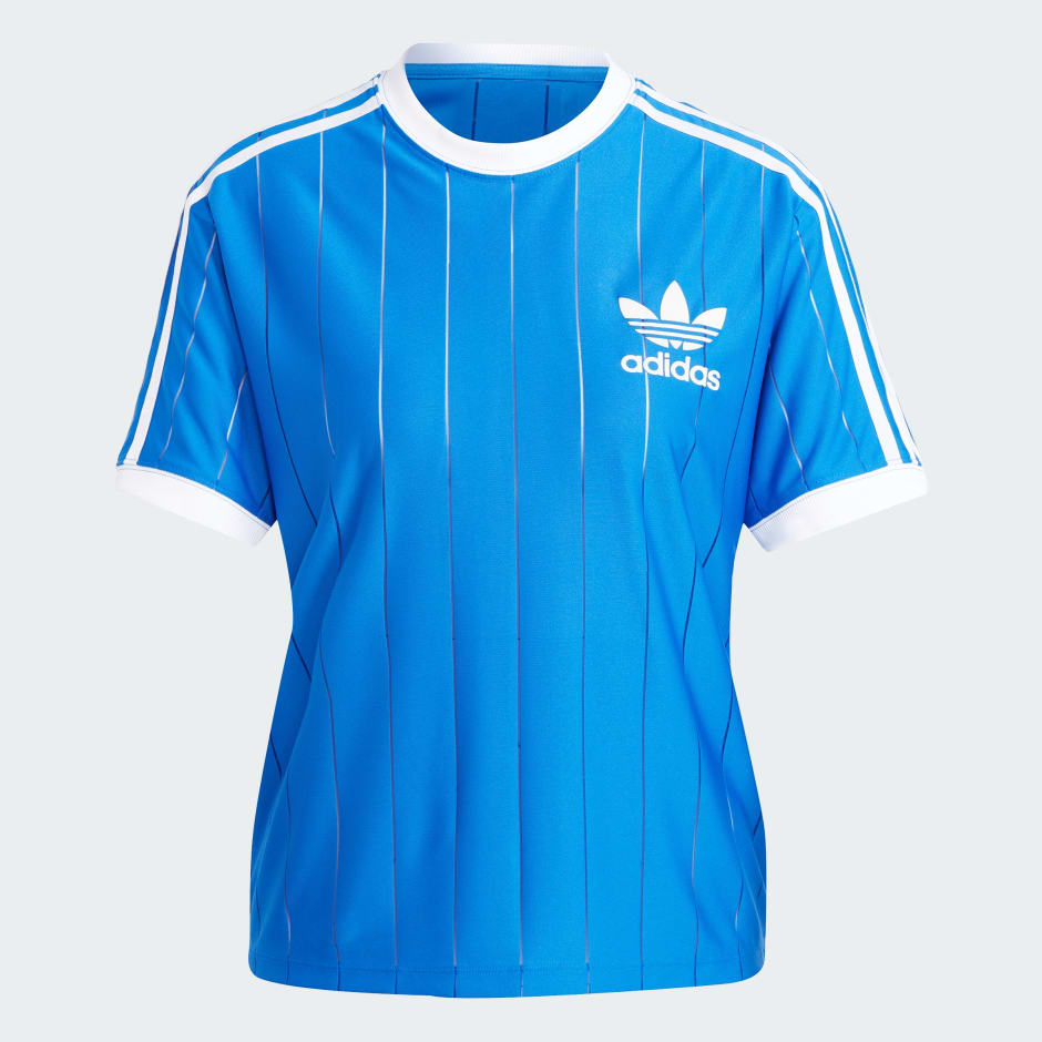 Adidas striped t shirt women's online