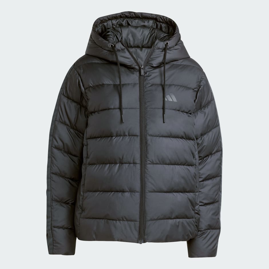 جاكيت Essentials CLIMAWARM الخطوط الثلاثة ذات الريش الصناعي مع قبعة