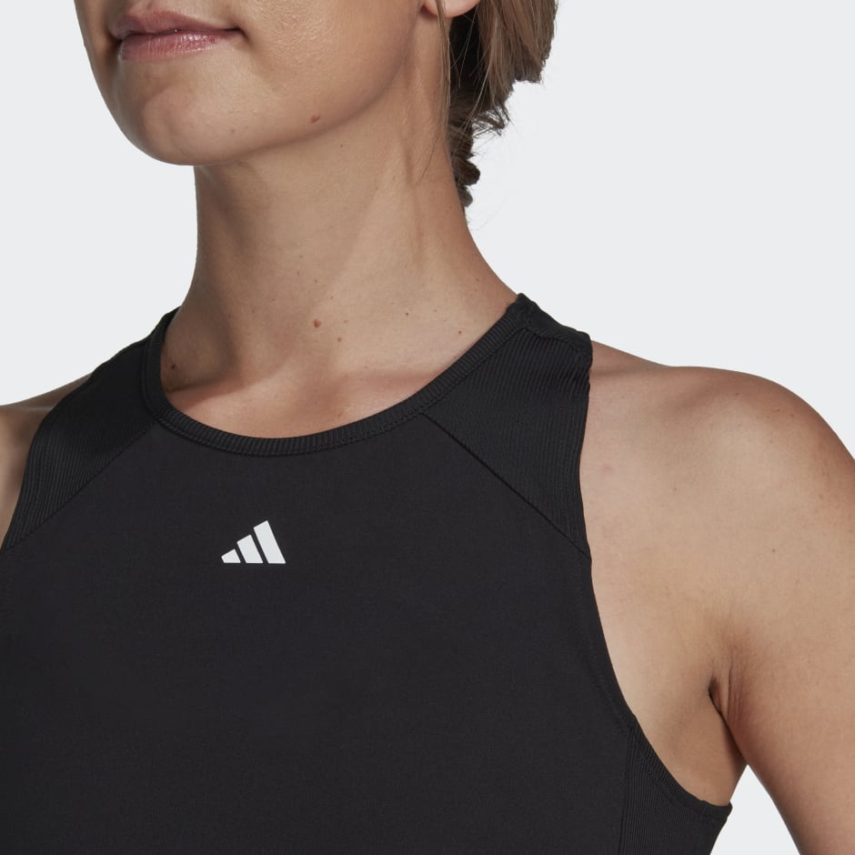 Buy Adidas Yoga Studio Aop Tank Top - Black At 40% Off