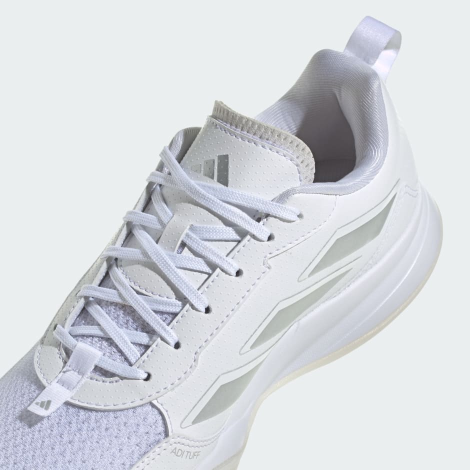 Adidas Women's Avaflash Tennis Shoes, White/Silver Metallic, Size 9