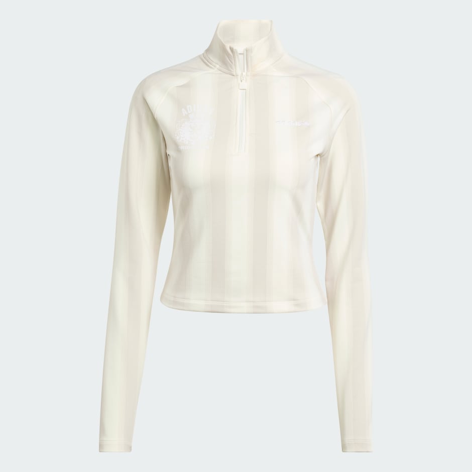 Half-Zip Graphic Football Long-Sleeve Top