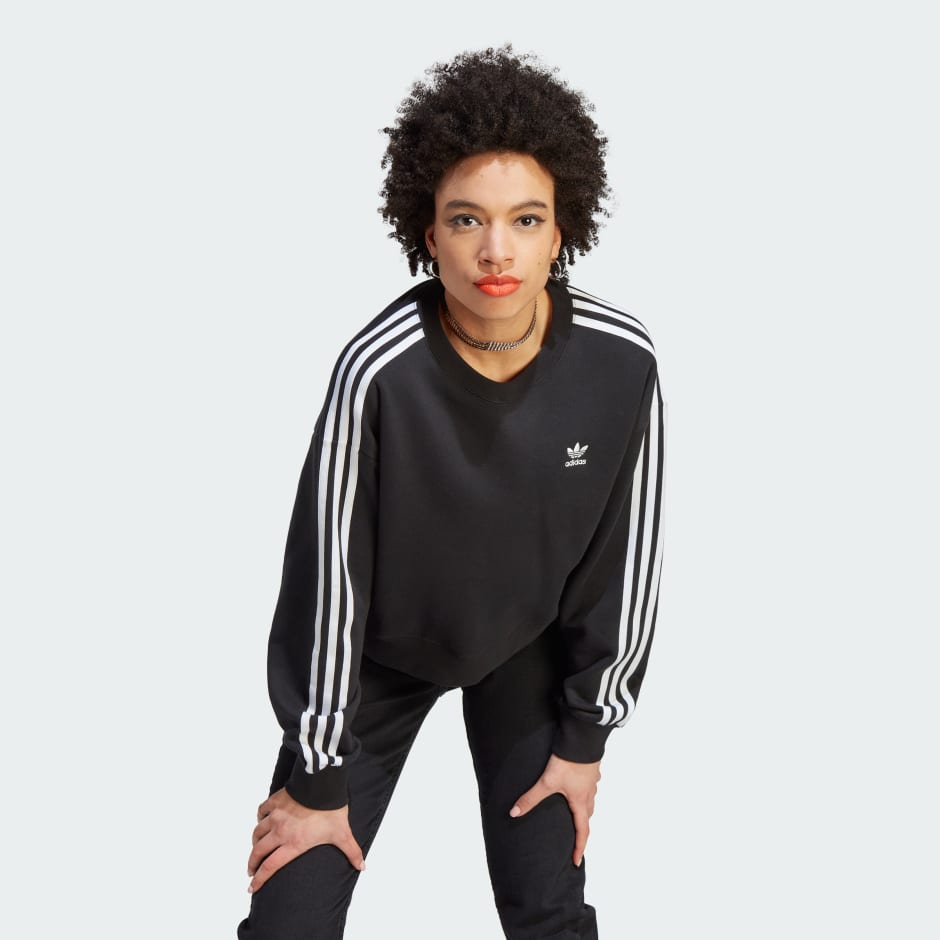 Women's Clothing - Adicolor Classics Loose Sweatshirt - Black | adidas ...