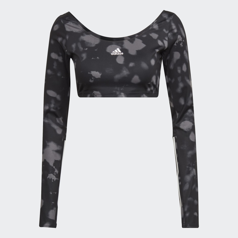 Adidas cropped long sleeve best sale