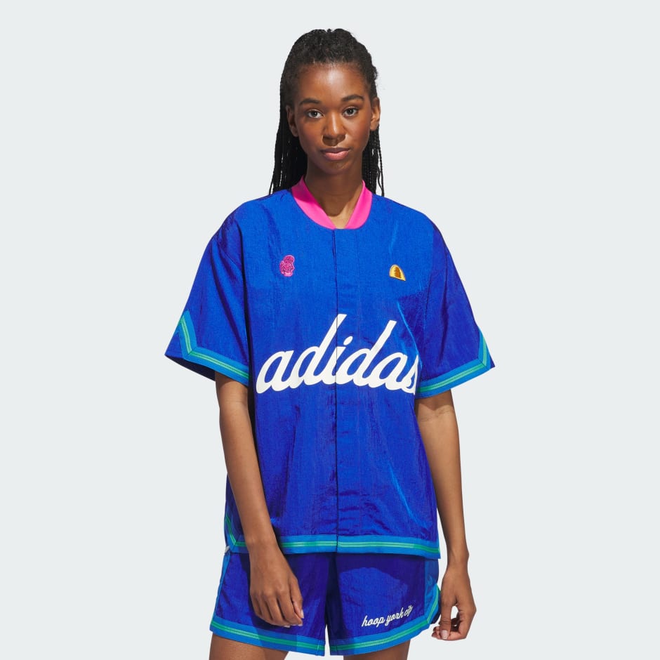 【adidas】ユニセックス◇ HOOP YORK CITY WARM-UP TOP 半袖 adidas Hoop York City Full-Zip Jacket (Gender Neutral