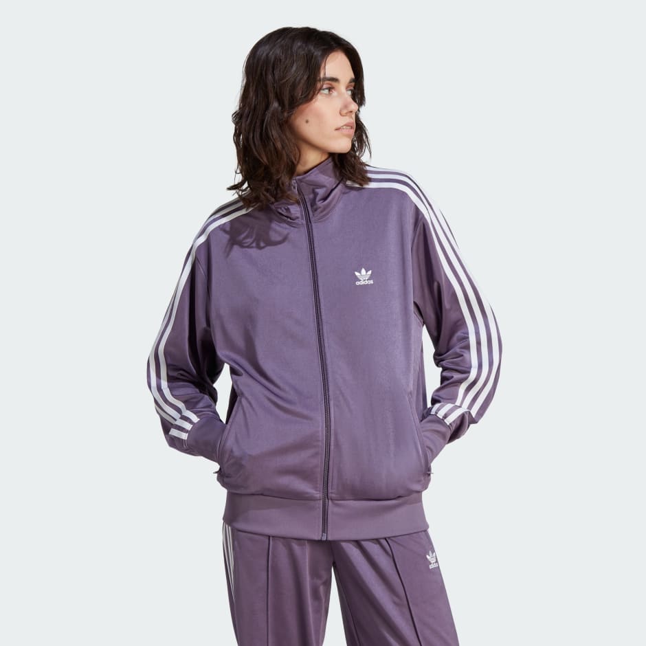 Women\'s Clothing - Firebird adidas Classics Oman Purple - Top | Loose Track Adicolor