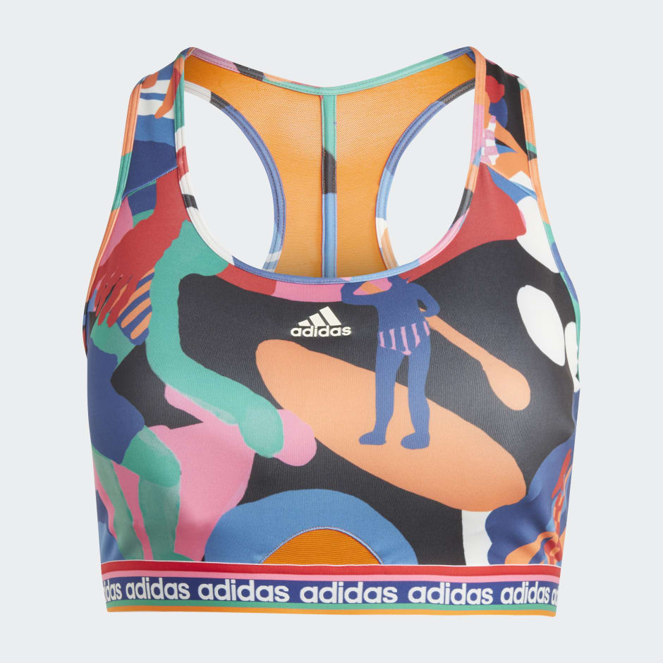 adidas Performance FARM BRA - Medium support sports bra - vivid