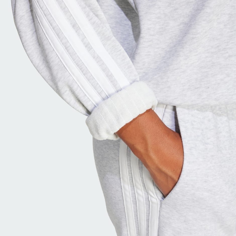 Bluză sport flaușată cu 3 dungi Essentials