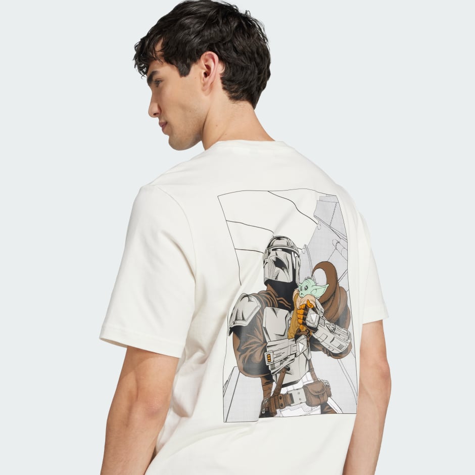 ADIDAS STAR WARS THE MANDALORIAN T-SHIRT REGULAR FIT BACK GRAPHIC