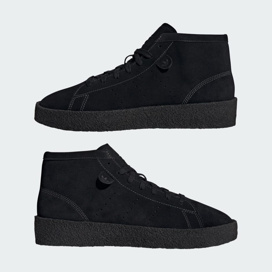 Men's Shoes - Stan Smith Crepe Mid Shoes - Black | adidas Oman