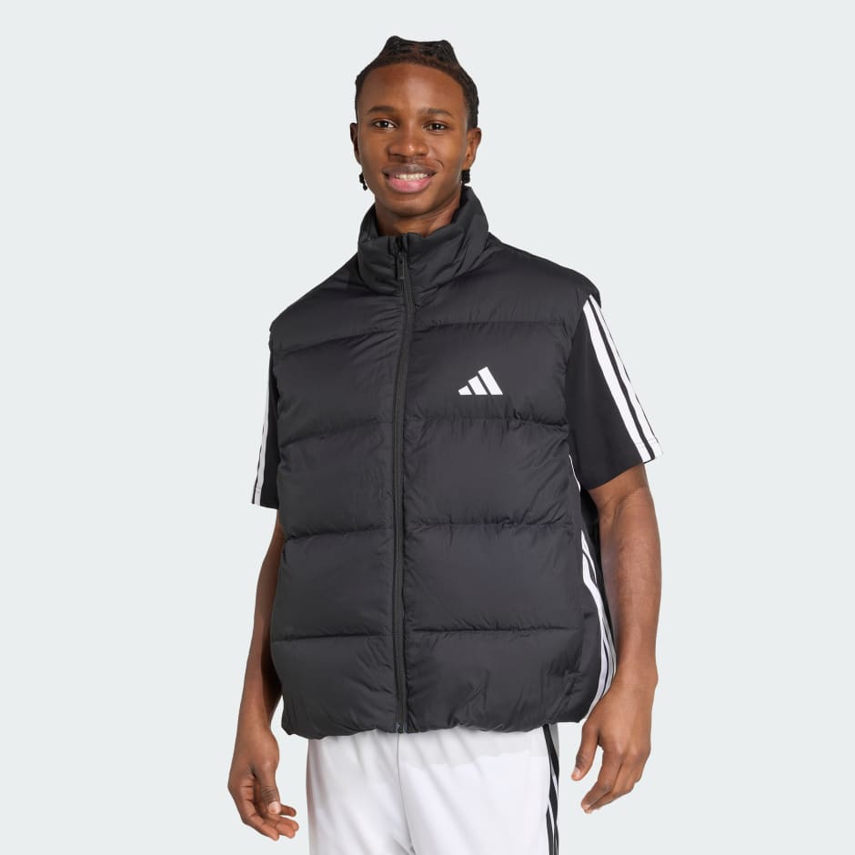 صدرية منفوخة Essentials Climawarm 3-Stripes Puffer