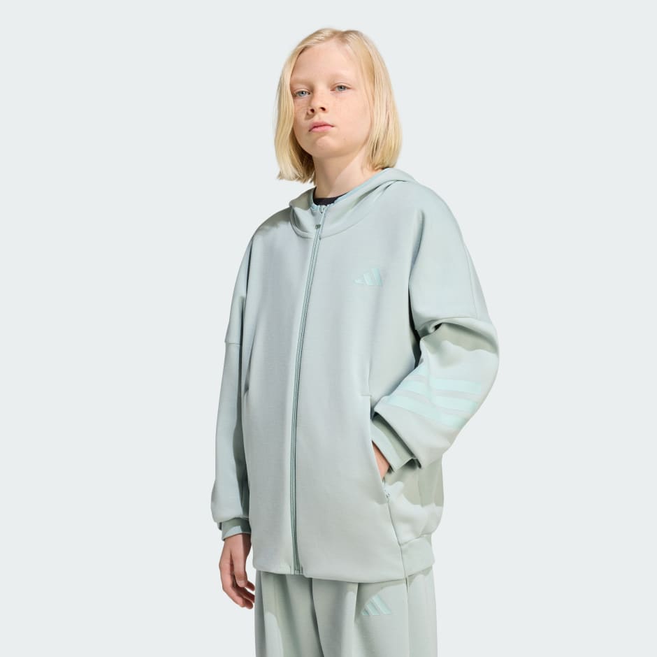 FUTURE ICONS 3 STRIPES FULL ZIP HOODIE