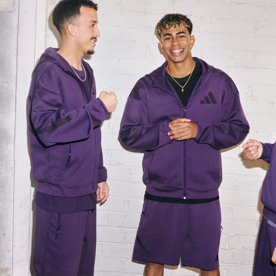Clothing - Z.N.E. Full-Zip Hooded Track Jacket - Purple | adidas Oman