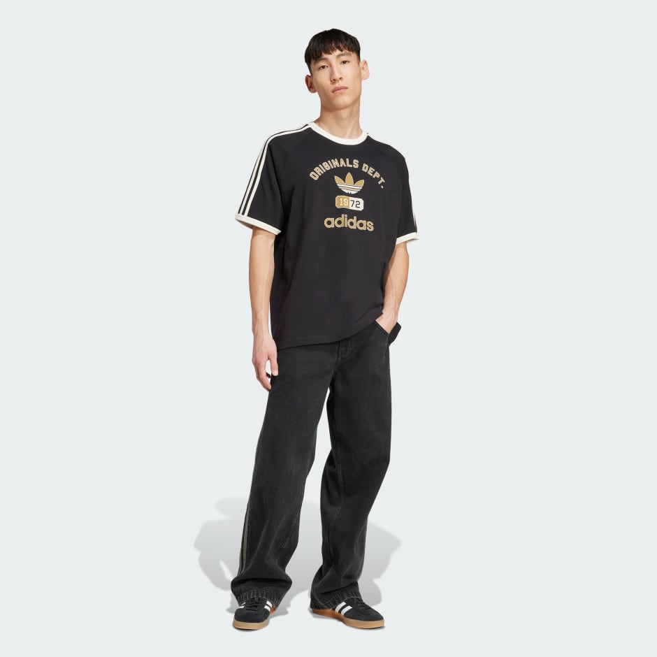 3-Stripes Originals Dept. Graphic Tee - Black | adidas Hong Kong