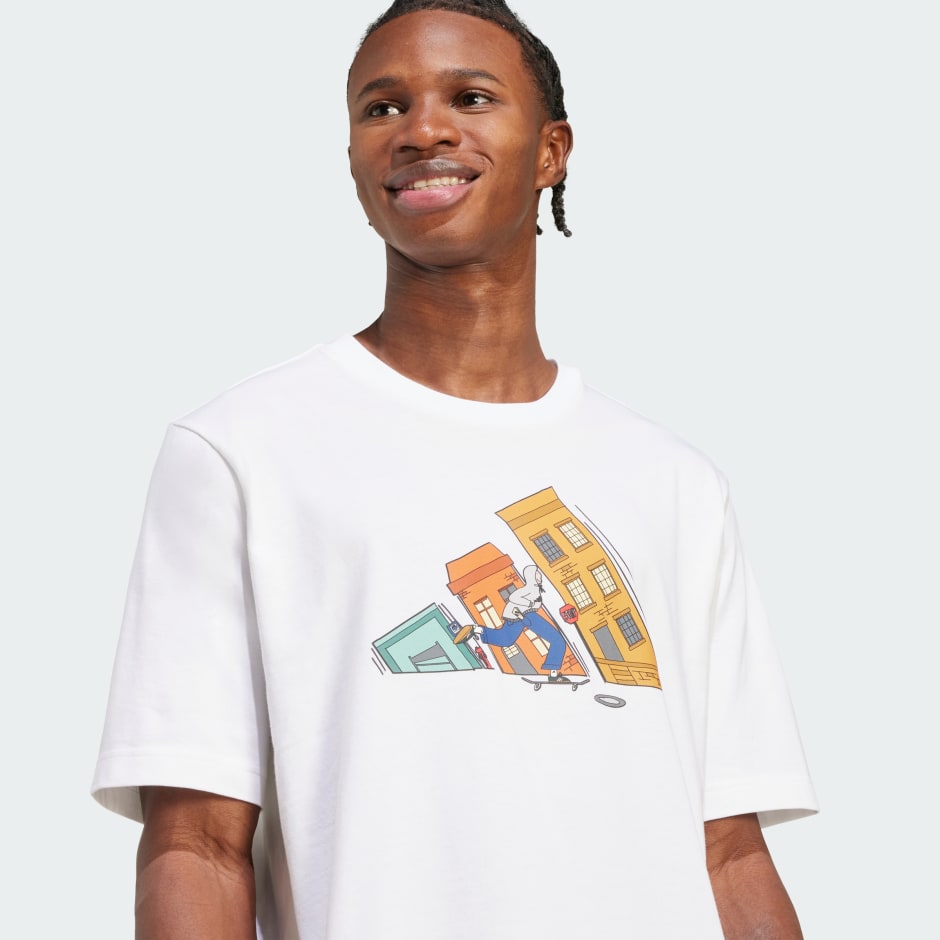 Tシャツ・カットソー ADIDAS Doodle Hunt Skate Graphic Tee 5FT2326 Clothing - Doodle Hunt Skate Graphic Tee - White | adidas Oman
