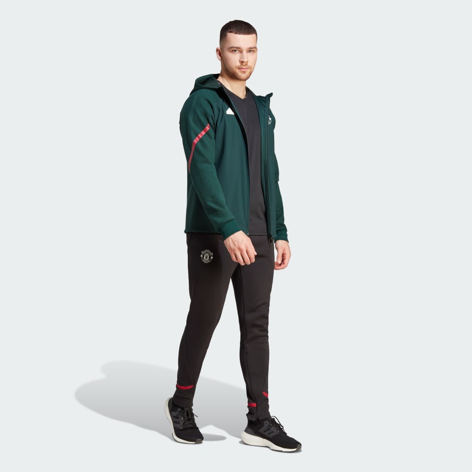 Men's Clothing - Manchester United Designed for Gameday Full-Zip Hoodie -  Green | adidas Oman