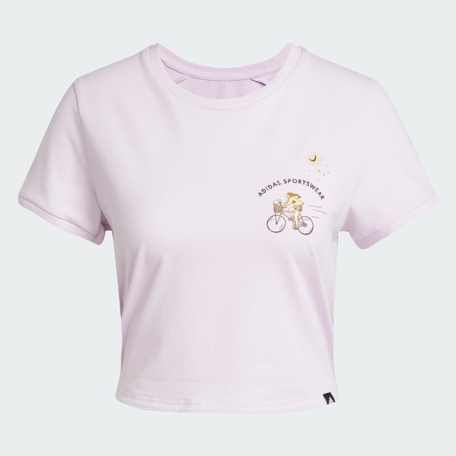 Codes Doodle Bike Graphic Crop Tee