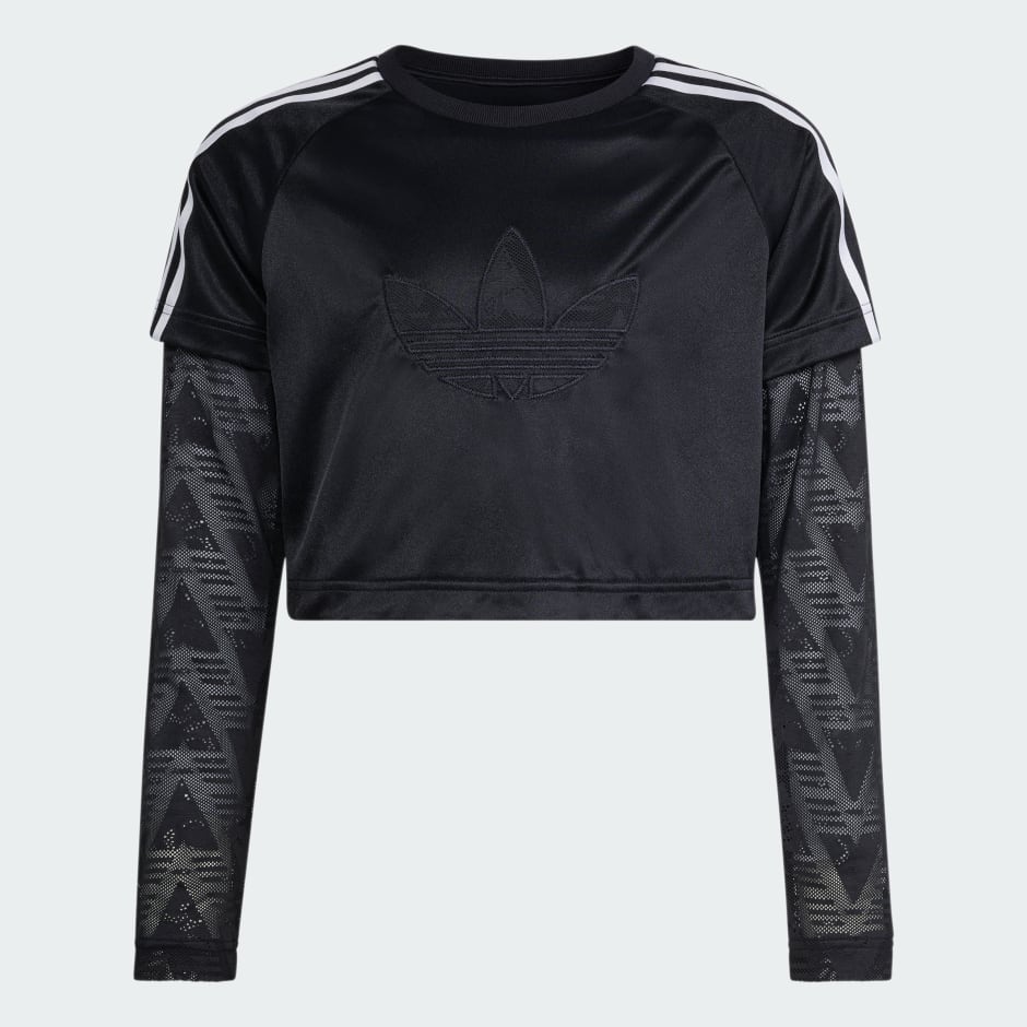 TRICOU CU M&Acirc;NECĂ LUNGĂ LOOSE 2IN1 LACE