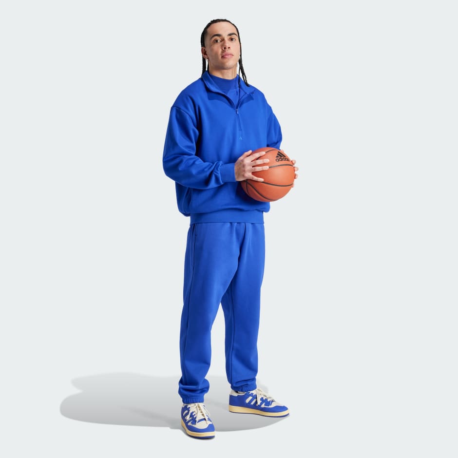 Pantaloni jogger din lână fleece adidas Basketball