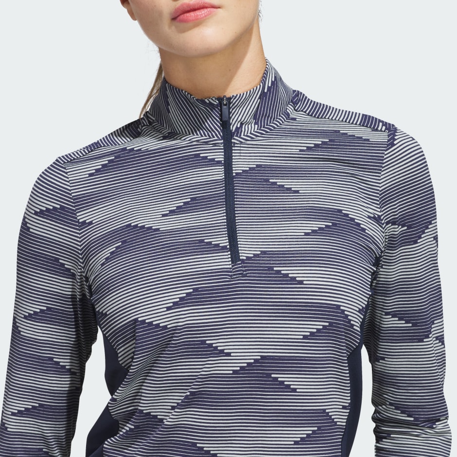 Ultimate365 Printed Quarter-Zip Mock Polo Shirt